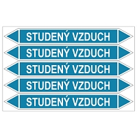 Značení potrubí, studený vzduch